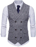 sweattang - Chaleco de Cintura para Hombre, Doble Pecho, Formal para Hombre