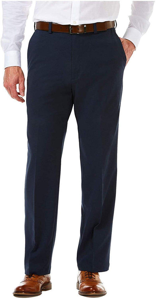 Haggar Cool 18 Pro pantalón de Cintura expandible con Parte Frontal Plana y Ajuste clásico para Hombre