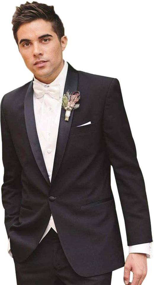 CALVINSUIT Hombres La Solapa del mantón de los Hombres 2 Pedazos de los Trajes de Boda para los smokinges del Novio