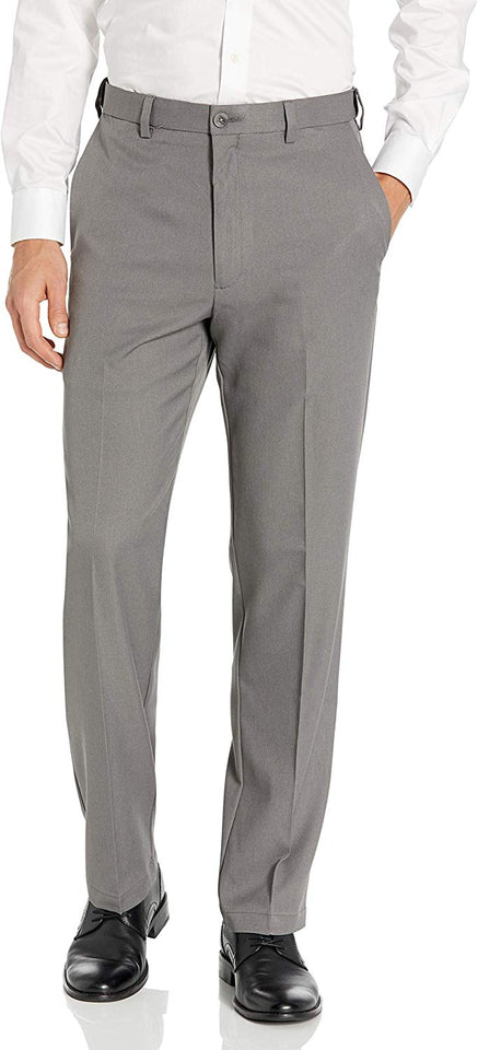 Haggar Cool 18 Pro pantalón de Cintura expandible con Parte Frontal Plana y Ajuste clásico para Hombre
