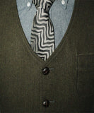 Pretygirl - Chaleco para Hombre con Cuello en V, 5 Botones, Cuello en V, Lana de Espiga, Casual