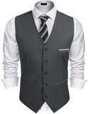 COOFANDY Chaleco de Vestir para Hombre, Estilo Formal, Ajustado, Chaleco