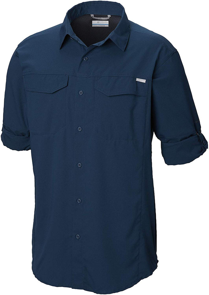 Columbia Silver Ridge Lite Playera de Manga Larga para Hombre, protección UV Solar, Tela Que Absorbe la Humedad