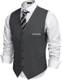 COOFANDY Chaleco de Vestir para Hombre, Estilo Formal, Ajustado, Chaleco