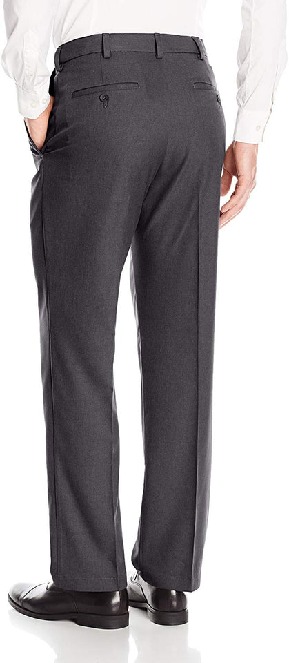 Haggar Cool 18 Pro pantalón de Cintura expandible con Parte Frontal Plana y Ajuste clásico para Hombre