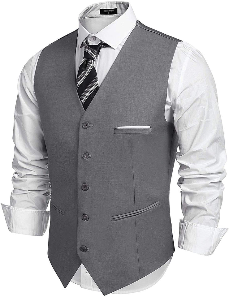 COOFANDY Chaleco de Vestir para Hombre, Estilo Formal, Ajustado, Chaleco