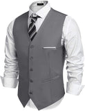 COOFANDY Chaleco de Vestir para Hombre, Estilo Formal, Ajustado, Chaleco