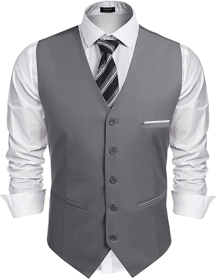 COOFANDY Chaleco de Vestir para Hombre, Estilo Formal, Ajustado, Chaleco