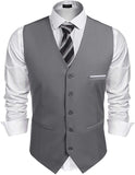 COOFANDY Chaleco de Vestir para Hombre, Estilo Formal, Ajustado, Chaleco