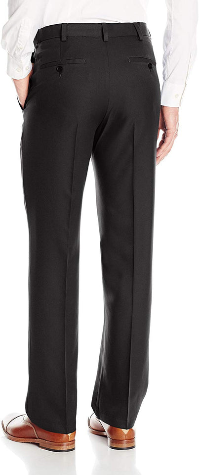 Haggar Cool 18 Pro pantalón de Cintura expandible con Parte Frontal Plana y Ajuste clásico para Hombre