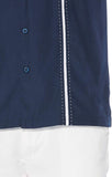 Cubavera - Camisa de Manga Corta para Hombre, diseño de Pata de Gallo, con Paneles insertados