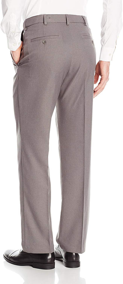 Haggar Cool 18 Pro pantalón de Cintura expandible con Parte Frontal Plana y Ajuste clásico para Hombre