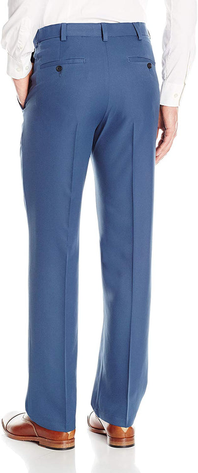 Haggar Cool 18 Pro pantalón de Cintura expandible con Parte Frontal Plana y Ajuste clásico para Hombre