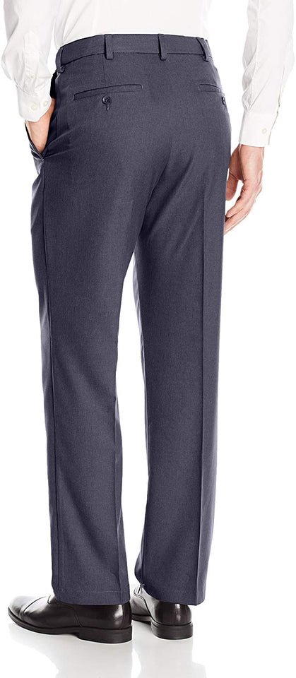 Haggar Cool 18 Pro pantalón de Cintura expandible con Parte Frontal Plana y Ajuste clásico para Hombre