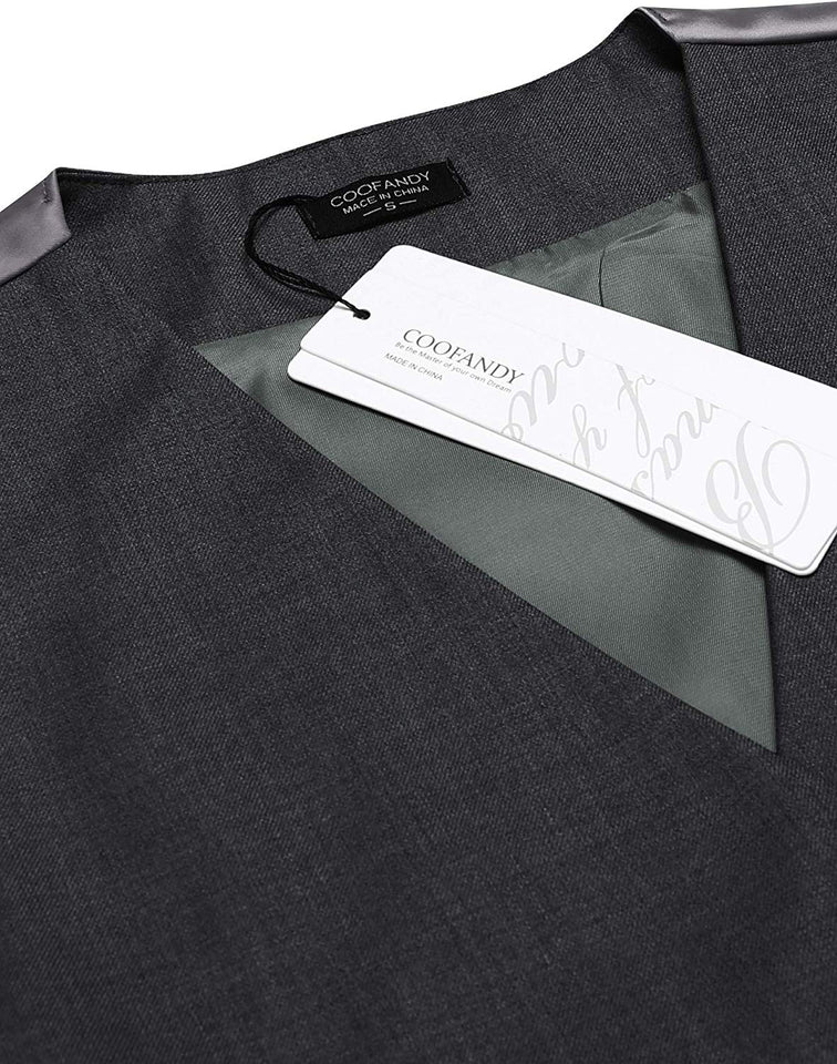 COOFANDY Chaleco de Vestir para Hombre, Estilo Formal, Ajustado, Chaleco