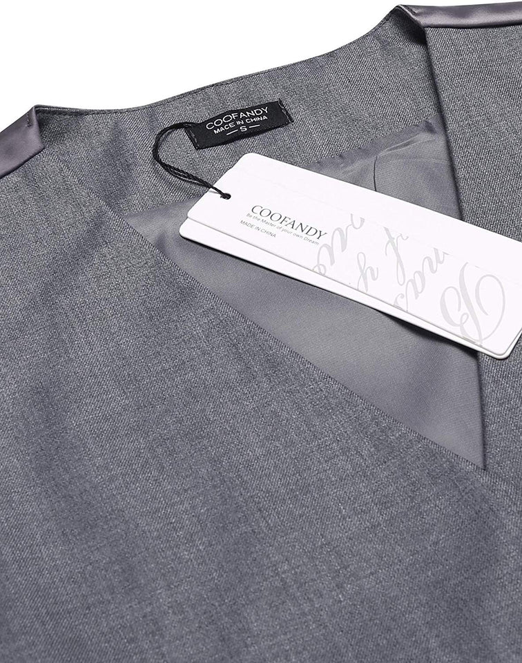 COOFANDY Chaleco de Vestir para Hombre, Estilo Formal, Ajustado, Chaleco