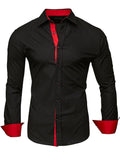 Camisa casual | Negro y rojo